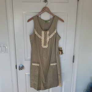 NWT Juicy Couture Linen Shift Dress size 10